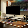 Vidaxl Monitor Standard 100x24x13 cm de madera procesada blanca