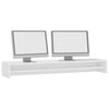 Vidaxl Monitor Standard 100x24x13 cm de madera procesada de alto brillo blanco