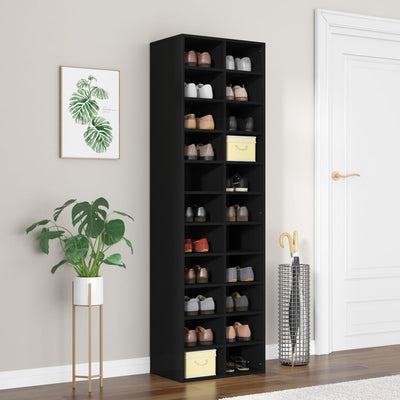 Vidaxl Cabinet da scarpe 54x34x183 cm in legno proprietà