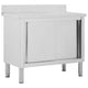 Tabla de trabajo Vidaxl con puertas correderas 100x50x (95-97) CM acero inoxidable