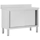 Mesa de trabajo Vidaxl con puertas correderas 120x50x (95-97) CM acero inoxidable