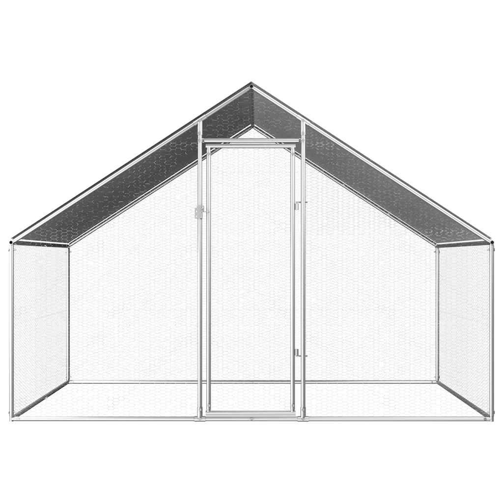 Vidaxl Chicken Coop 2.75x2x1.92 m Acciaio zincato