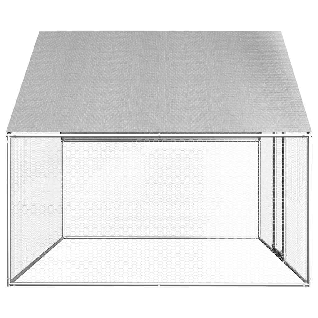 Vidaxl Chicken Coop 2.75x2x1.92 m Acciaio zincato