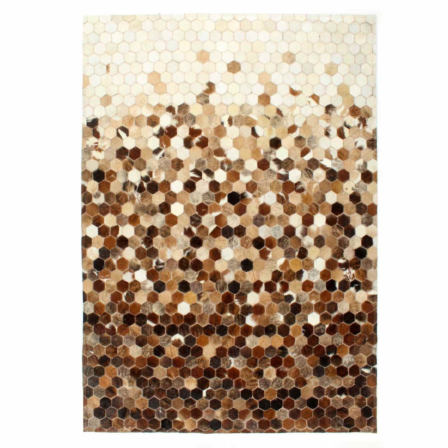 VidaXL tappeto in pelle patchwork vacchetta marrone 170 x 120 cm in pelle