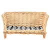 Canasta de perros de Vidaxl con almohada 50x33x30 cm de sauce natural