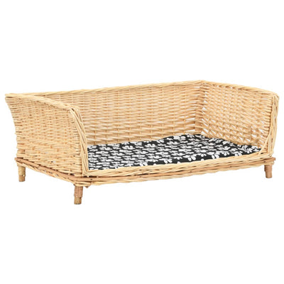 Canasta de perros Vidaxl con cojín 90x54x35 cm sauces naturales
