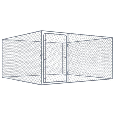 Vidaxl hondenkennel voor buiten 2x2x1 m gegalvaniseerd staal