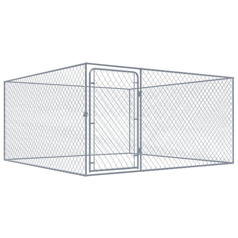 Vidaxl hondenkennel voor buiten 2x2x1 m gegalvaniseerd staal