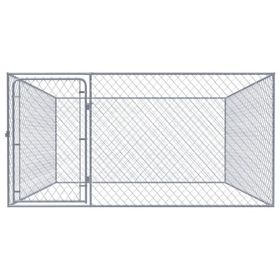 Vidaxl hondenkennel voor buiten 2x2x1 m gegalvaniseerd staal