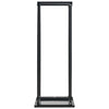 Vidaxl haardhoutrek met basis 37x37x113 cm staal zwart