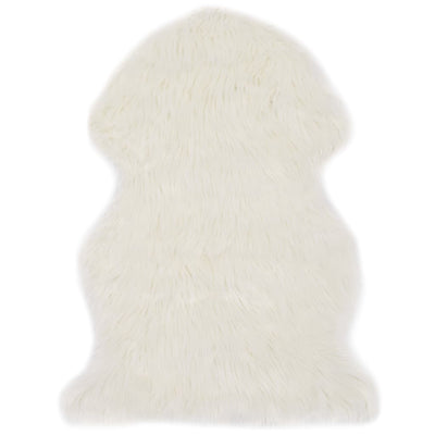 Vidaxl tappeto 60x90 cm pelliccia artificiale bianca