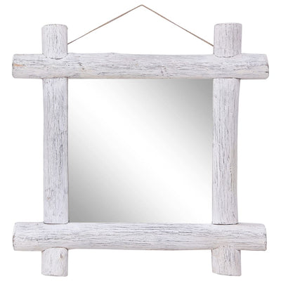 Vidaxl Specchio in legno blocchi 70x70 cm Legno riciclato solido
