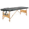 Mesa de masaje Vidaxl con 2 zonas de 186x68 cm marco de madera antracita
