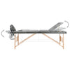 Tavolo da massaggio Vidaxl con 3 zone 186x68 cm antracite in legno