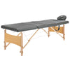 Mesa de masaje Vidaxl con 4 zonas de 186x68 cm marco de madera antracita