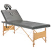 Mesa de masaje Vidaxl con 4 zonas de 186x68 cm marco de madera antracita