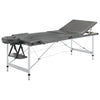 Tabella del massaggio Vidaxl con 3 zone 186x68 cm Frame di alluminio antracite