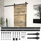 Caja Vidaxl con piezas para esquí de puertas correderas de 200 cm de acero negro