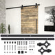 Caja Vidaxl con piezas para esquí de puertas correderas de 200 cm de acero negro