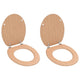 Sedili da toilette Vidaxl 2 St con coperchi di bambù MDF