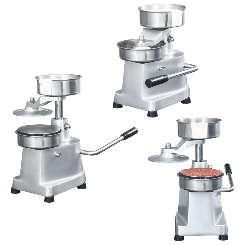 Vidaxl hamburgerpersmachine met 500 scheidingsbladen 13 cm aluminium