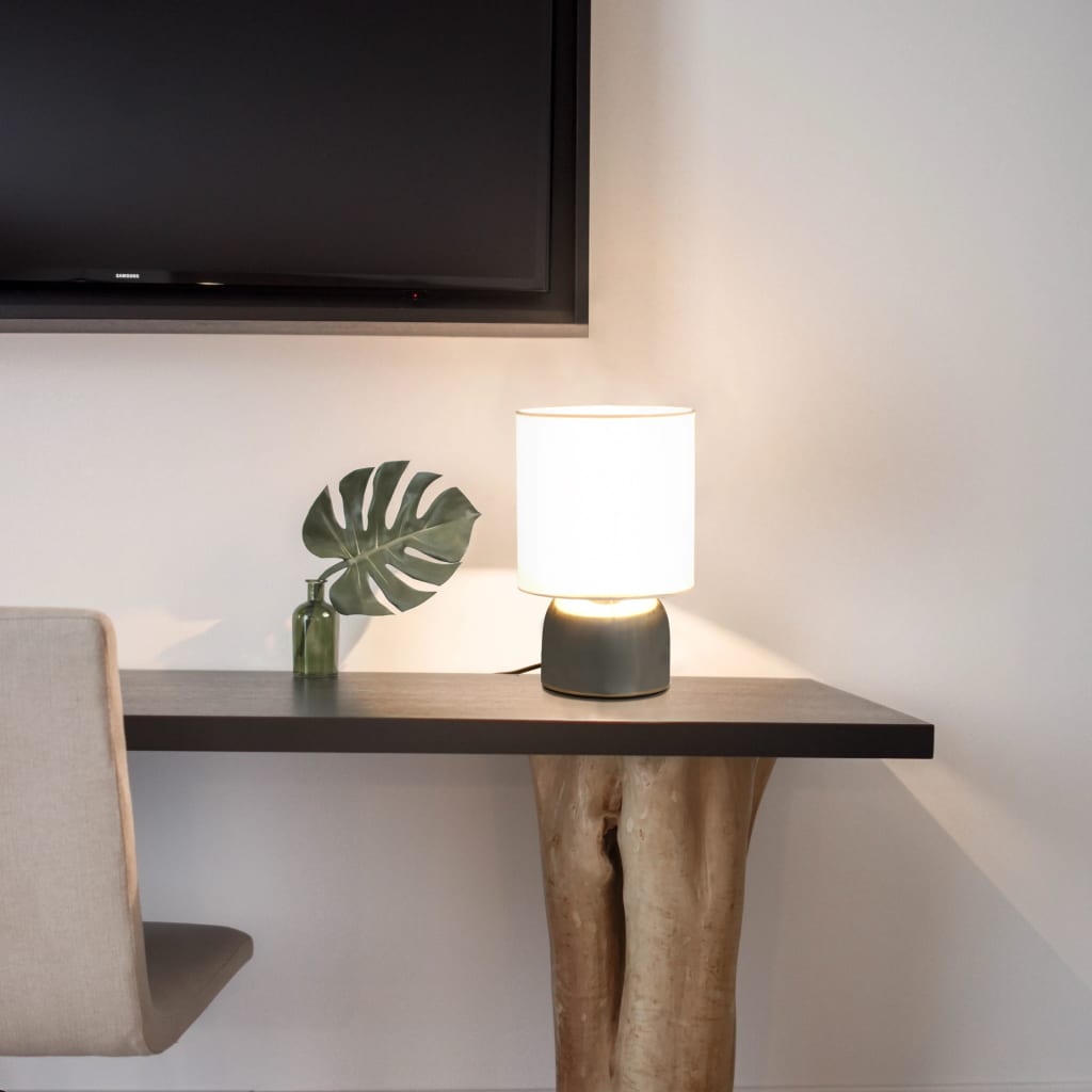 VidaXL lámparas de mesa 2 piezas con botón táctil E14 blanco