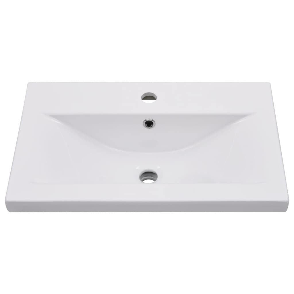 Vidaxl Build -in Tabella di lavaggio 61x39.5x18,5 cm bianco ceramico