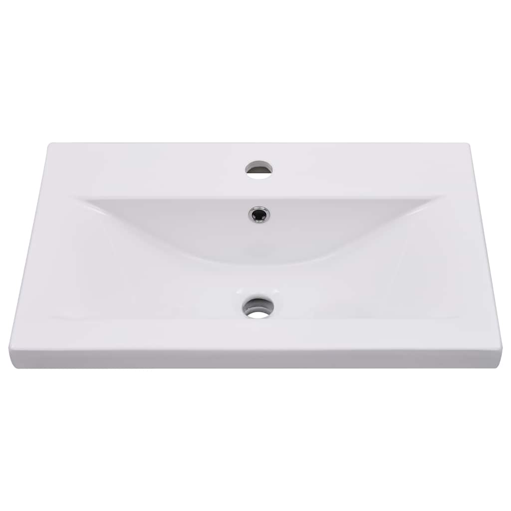 Vidaxl Build -in Tabella di lavaggio 61x39.5x18,5 cm bianco ceramico