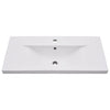Vidaxl construida -en mesa de lavado 81x39.5x18.5 cm de cerámica blanca