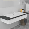 Vidaxl Build -in Tabella di lavaggio 91x39.5x18,5 cm bianco ceramico