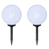 Lámparas de camino de jardín Vidaxl 4 st con LED de alfiler de tierra de 30 cm
