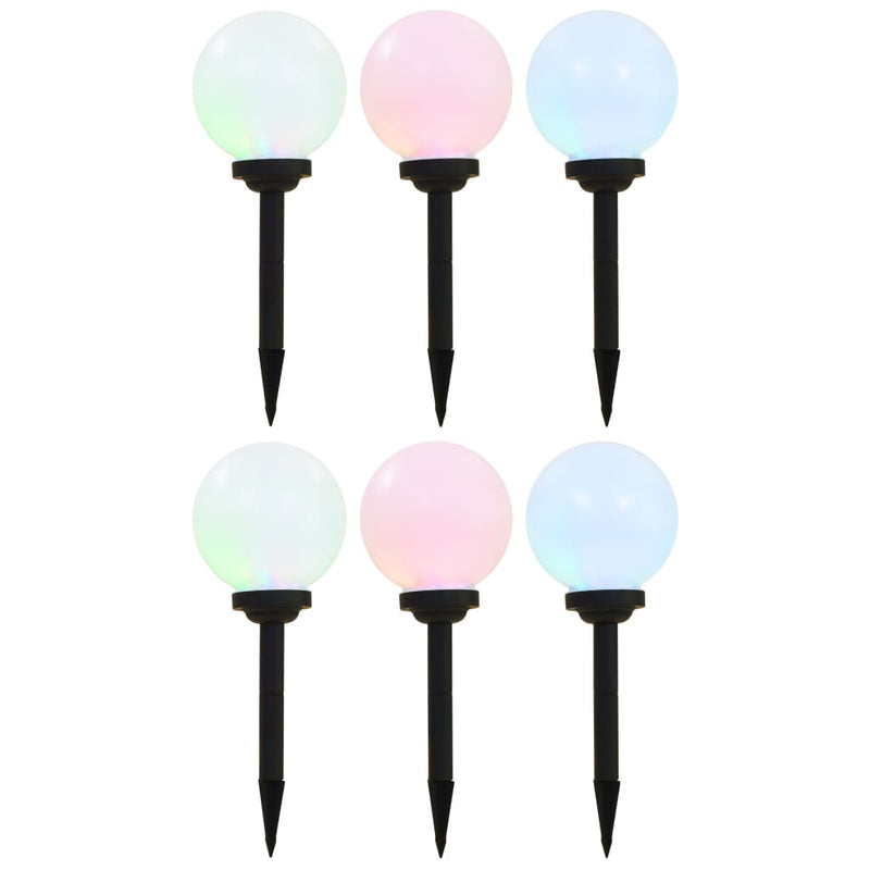 Vidaxl solarlampen 6 st led rond 20 cm rgb