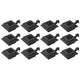 Vidaxl Lampade solari 12 St LED Square 12 cm Nero