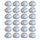 Vidaxl lámparas de pared solar LED 24 st redondo de plata redonda