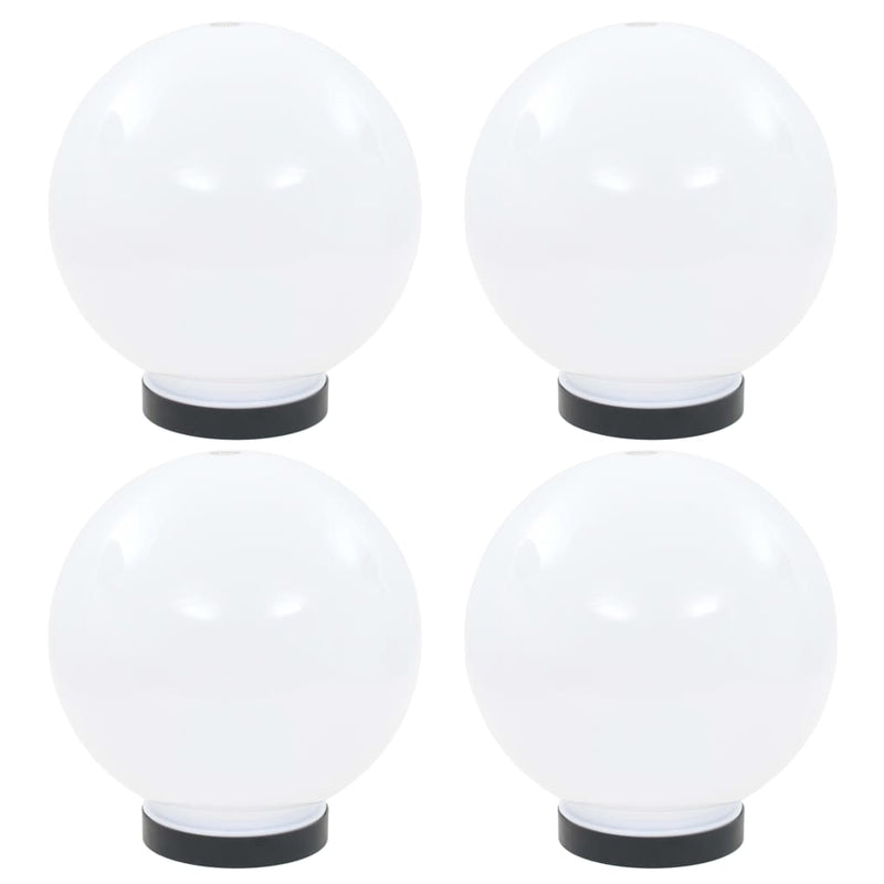 Vidaxl led-bollampen 4 st rond 20 cm pmma