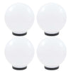 Lámparas de bombilla LED Vidaxl 4 PCS Round 25 cm PMMA