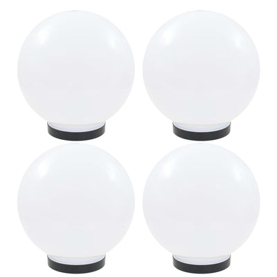 Lámparas de bombilla LED Vidaxl 4 PCS Round 25 cm PMMA