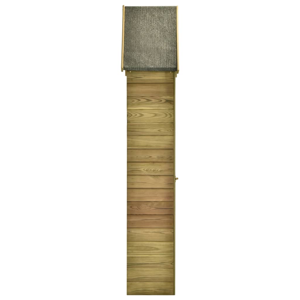 Vidaxl Garden capannone con porta 69.5x32x178 cm in legno di pino impregnato