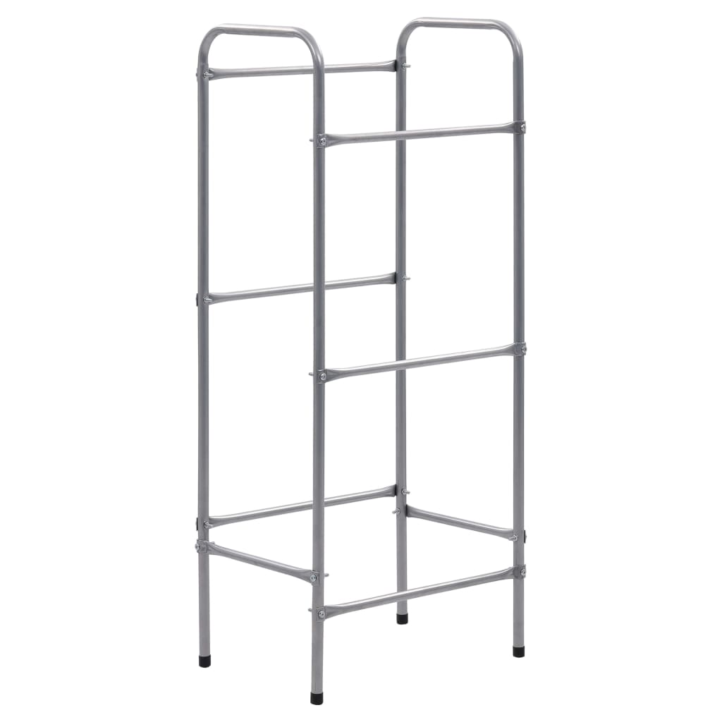 Vidaxl Storage Rack para 3 cajas 50x33x116 de acero de color plateado