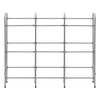 Rack di stoccaggio Vidaxl per 9 casse 145x33x116 in argento in acciaio colorato