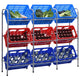 Vidaxl Storage Rack para 9 cajas 145x33x116 de acero de color plateado
