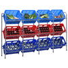 Rack di stoccaggio Vidaxl per 12 casse 190x333x116 cm in acciaio colorato