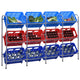Rack di stoccaggio Vidaxl per 12 casse 190x333x116 cm in acciaio colorato