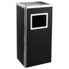 Vidaxl Ashtray Trash Hotel 45 L de acero negro
