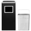Vidaxl Ashtray Trash Hotel 45 L de acero negro
