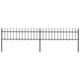 Vidaxl Garden Fence With Spears Top 3.4x0.6 m de acero negro