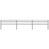 Vidaxl Garden Fence With Spears Top 5.1x0.6 m de acero negro