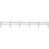 Vidaxl Garden Fence con lance da 8,5x0,6 m in acciaio nero