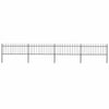 Vidaxl Garden Fence con Spears Top 6.8x0,8 m in acciaio nero