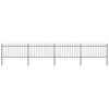 Vidaxl Garden Fence con lance Top 6.8x1 m in acciaio nero